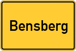 Place name sign Bensberg
