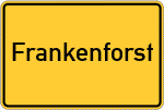 Place name sign Frankenforst