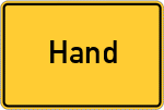 Place name sign Hand