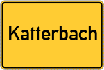 Place name sign Katterbach