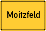 Place name sign Moitzfeld