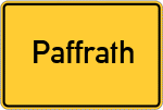 Place name sign Paffrath