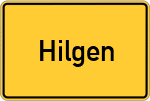 Place name sign Hilgen