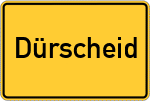 Place name sign Dürscheid