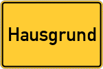 Place name sign Hausgrund