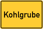 Place name sign Kohlgrube
