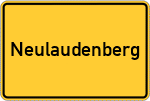 Place name sign Neulaudenberg
