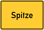 Place name sign Spitze