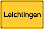Place name sign Leichlingen
