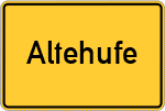 Place name sign Altehufe