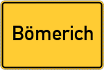 Place name sign Bömerich, Rheinland