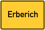Place name sign Erberich
