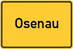 Place name sign Osenau