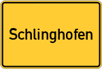Place name sign Schlinghofen