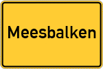 Place name sign Meesbalken