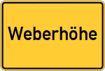 Place name sign Weberhöhe