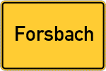 Place name sign Forsbach, Rheinland