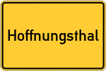 Place name sign Hoffnungsthal