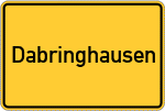 Place name sign Dabringhausen