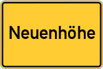 Place name sign Neuenhöhe