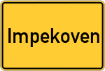 Place name sign Impekoven