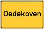 Place name sign Oedekoven, Kreis Bonn