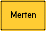 Place name sign Merten, Kreis Bonn