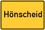 Place name sign Hönscheid