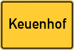 Place name sign Keuenhof
