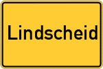 Place name sign Lindscheid
