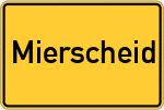 Place name sign Mierscheid
