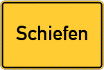 Place name sign Schiefen