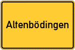 Place name sign Altenbödingen, Siegkreis