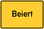 Place name sign Beiert