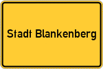 Place name sign Stadt Blankenberg