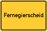Place name sign Fernegierscheid