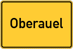 Place name sign Oberauel, Siegkreis