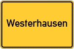 Place name sign Westerhausen, Siegkreis