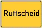 Place name sign Ruttscheid