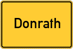 Place name sign Donrath