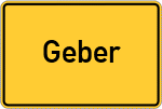 Place name sign Geber
