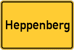Place name sign Heppenberg