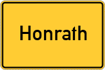 Place name sign Honrath