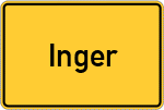 Place name sign Inger, Siegkreis
