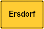 Place name sign Ersdorf