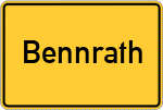 Place name sign Bennrath