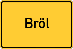 Place name sign Bröl