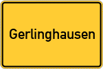 Place name sign Gerlinghausen