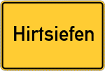 Place name sign Hirtsiefen