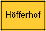 Place name sign Höfferhof